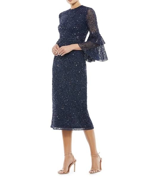 Mac Duggal Beaded Tiered Cuffs Dress Size 2